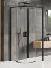 NEW TRENDY Kabina prysznicowa przyścienna PRIME BLACK 80x100x200 drzwi przesuwne K-0995